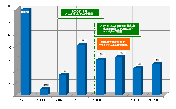 卵嚢数の推移